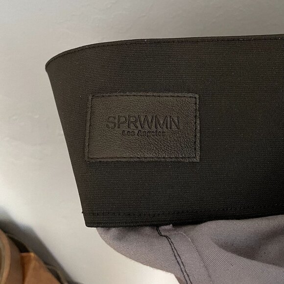 SPRWMN Anthracite Leather Crop Leggings - Picture 9 of 10